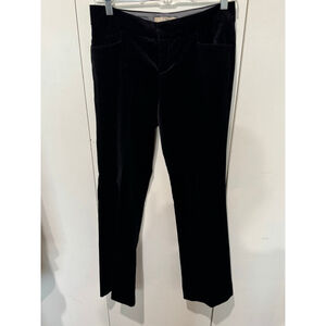 Women's Banana Republic Petite Black stretch Velvet Sloan Fit Trousers Size 4P